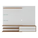 Ver imagem 5 de Painel com Suporte para TV até 65 Polegadas 1 Porta e Prateleiras Multimóveis MP1073 Branco/Rustic