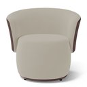 Ver imagem 3 de Kit Poltrona e Namoradeira Aisha Orgânica Composê Sintético Marrom com Suede Bege - Desk Design