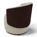 Ver imagem 6 de Kit Poltrona e Namoradeira Aisha Orgânica Composê Sintético Marrom com Suede Bege - Desk Design