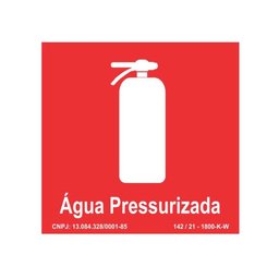 Kit 6 Placa de Aviso Sinalização Água Pressurizada 20cmx20cm - 2