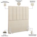 Ver imagem 4 de Cabeceira Cama Box Painel Solteiro 100 Cm Dália W01 Linho Palha - Lyam Decor