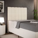 Ver imagem 1 de Cabeceira Cama Box Painel Solteiro 100 Cm Dália W01 Linho Palha - Lyam Decor