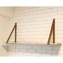 Ver imagem 5 de Prateleira Suspensa em Alça de Couro - Verena (100 X 24 Cm )