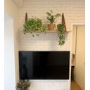 Ver imagem 3 de Prateleira Suspensa em Alça de Couro - Verena (100 X 24 Cm )