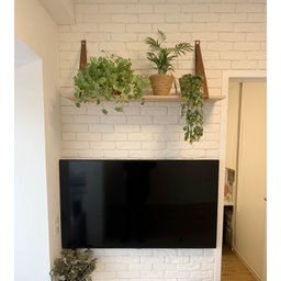 Prateleira Suspensa em Alça de Couro - Verena (100 X 24 Cm ) - 3
