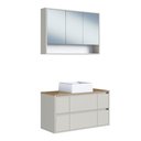 Ver imagem 4 de Armários Modulares de Banheiro Crart-CON007 5 Portas 4 Gavetas MDP 88,4cm Bege
