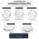 Ver imagem 3 de Espelho Dupla Face 5X Aumento Giratorio Articulado de Mesa Redondo para Maquiagem Barba Penteadeira