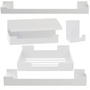 Ver imagem 1 de Kit de Acessórios para Banheiro 5 Peças Adesivo Branco F.elg