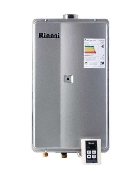 Aquecedor de Água Rinnai REU 2802 FEC Digital - Vazão 35 Litros - Prata - Gás GN