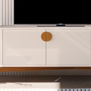 Ver imagem 4 de Rack Buriti 1.4 com Pés em Madeira Duas Portas - Jb Móveis:off White