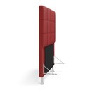 Ver imagem 4 de Cabeceira Áurea 90 para Cama de Solteiro A-020 Couro Vermelho Aradecor