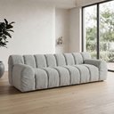 Ver imagem 2 de Sofá Living 230 4 Lugares Fixo 230cm Cinza Claro Nexta Casa