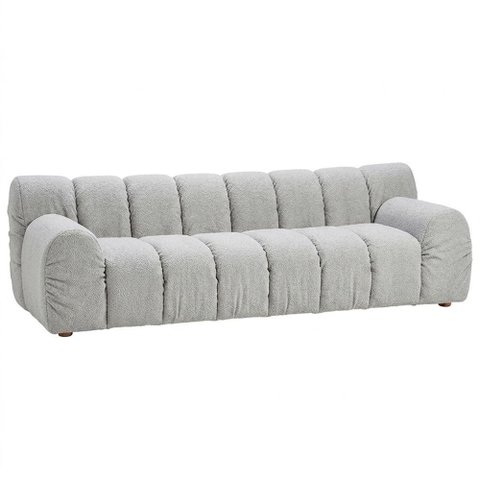 Sofá Living 230 4 Lugares Fixo 230cm Cinza Claro Nexta Casa