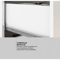 Mesa Escrivaninha Home Office Quarto Sala Escritorio 1 Porta 1 Gaveta Vitoria Cor Branco - 6
