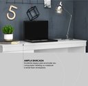 Ver imagem 7 de Mesa Escrivaninha Home Office Quarto Sala Escritorio 1 Porta 1 Gaveta Vitoria Cor Branco