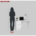 Ver imagem 3 de Mesa Escrivaninha Home Office Quarto Sala Escritorio 1 Porta 1 Gaveta Vitoria Cor Branco