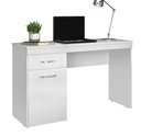 Ver imagem 1 de Mesa Escrivaninha Home Office Quarto Sala Escritorio 1 Porta 1 Gaveta Vitoria Cor Branco