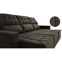 Ver imagem 4 de Sofá Retrátil e Reclinável 2.50m Molas Ensacadas e Costura Tripla Cama inBox Nobre Suede Café