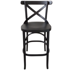 Banqueta X  Madeira Maciça Gourmet Bancada Bistrô Tabaco