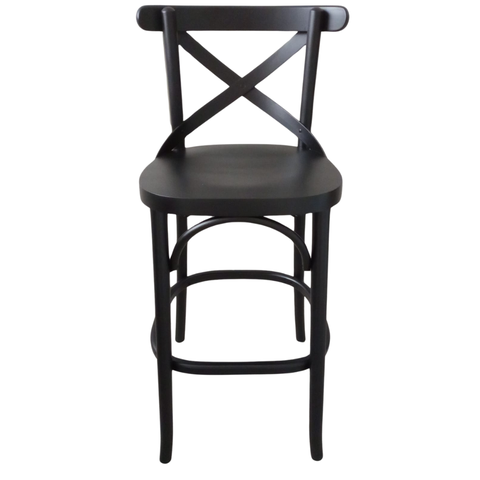 Banqueta X  Madeira Maciça Gourmet Bancada Bistrô Tabaco