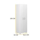 Ver imagem 4 de Armário Multiuso Multimóveis para Lavanderia/Aérea de Serviço com Porta Vassouras Branco