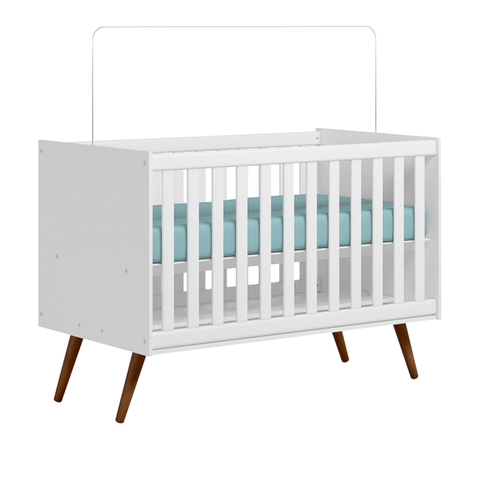Berço Infantil Americano Q Encanto Mdf Mdp 3 Alturas Branco Pheonix Baby