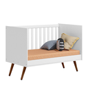 Ver imagem 3 de Berço Infantil Americano Q Encanto Mdf Mdp 3 Alturas Branco Pheonix Baby