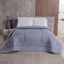 Ver imagem 3 de Edredom Bali Liso Casal 01 Peça Micropercal Dupla Face 400 Fios Macio - Cinza - 100% Poliéster