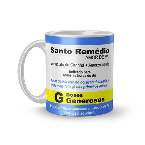 Caneca Criativa com Estampa de Remédios Engraçados Amor de Pai