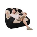 Ver imagem 2 de Poltrona Paloma Escritório Sala Pé Plástico Suede Preto e Suede Bege Rosado - Dominic Decor