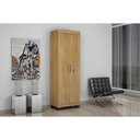 Ver imagem 2 de Armário Sapateira Solteiro Asteca C/ 2 Portas Cinamomo/off White - Valdemóveis