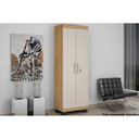 Ver imagem 1 de Armário Sapateira Solteiro Asteca C/ 2 Portas Cinamomo/off White - Valdemóveis