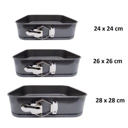 Kit 3 Forma Bolo Torta Fundo Removivel Assadeira Quadrada Antiaderente Multiuso Confeitaria Boleira - 8