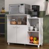 Balcão Multimóveis para Forno e Micro-ondas Branco Ref.2358 - 1