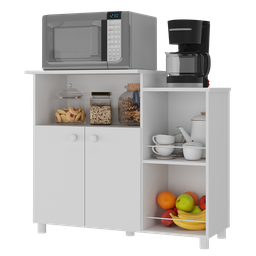 Balcão Multimóveis para Forno e Micro-ondas Branco Ref.2358 - 2