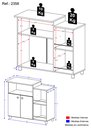 Ver imagem 3 de Balcão Multimóveis para Forno e Micro-ondas Branco Ref.2358