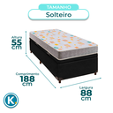 Ver imagem 3 de Cama Box Bau Preto Solteiro + Colchão D20 D20 Inducol