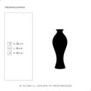 Ver imagem 3 de Vaso Califórnia M Decoração em Cerâmica Preto Fosco