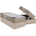Ver imagem 1 de Conjunto Box Baú Solteiro Colchão Molas Luckspuma Ensacadas Platinum New + Base Crc Suede Clean (