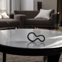 Ver imagem 2 de Escultura Decorativa Contemporânea 2 Cerâmica Preto Fosco