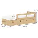 Ver imagem 5 de Cama Infantil com Grade e Gavetas Linha Join Quater