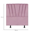 Ver imagem 3 de Cabeceira Estofada Cama Box Solteiro 100 Cm Malu Suede:rosa