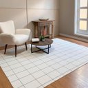 Ver imagem 2 de Tapete Sala Quarto Artesanal 2,00 X 3,00m Rústico Geométrico Xadrez Cru Preto Antiderrapante