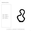 Ver imagem 3 de Escultura Decorativa Contemporânea Cerâmica Preto Fosco