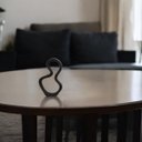 Ver imagem 4 de Escultura Decorativa Contemporânea Cerâmica Preto Fosco