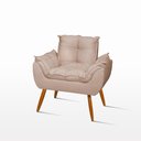 Ver imagem 2 de Kit 2 Poltronas Decorativas Opala Suede Pés Palito Bege