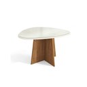 Ver imagem 1 de Mesa de Sala Jantar Lótus + Tampo com Vidro 135x105cm Freijó Off White