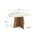 Ver imagem 4 de Mesa de Sala Jantar Lótus + Tampo com Vidro 135x105cm Freijó Off White