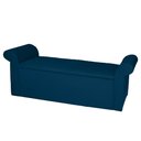 Ver imagem 3 de Recamier Baú Viena Casal 140 Cm Suede Azul Marinho - MV Estofados Shop