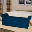 Ver imagem 1 de Recamier Baú Viena Casal 140 Cm Suede Azul Marinho - MV Estofados Shop